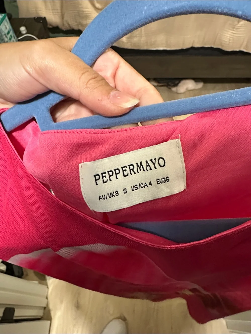 Peppermayo Hot Pink Floral Shift Dress - Picture 3 of 3
